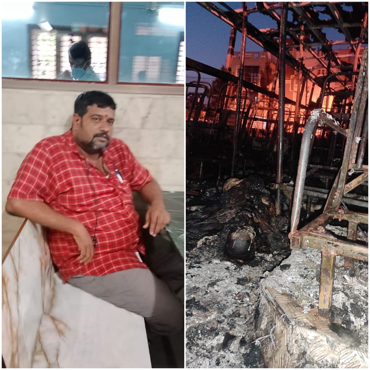 கண்டக்டர் உடல் கருகி பலி