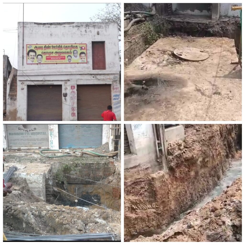 ஆவடியில் நெடுஞ்சாலையை ஆக்கிரமித்துள்ள தி.மு.க அலுவலகம்
DMK office encroached on highway in Avadi - officials distressed