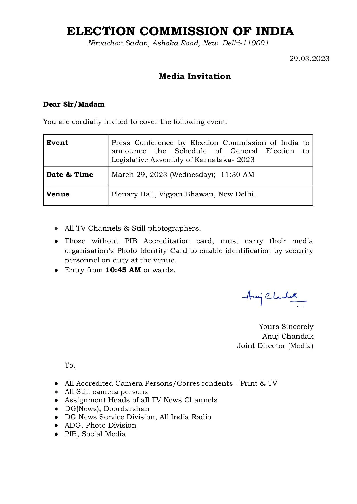 கர்நாடகத்தில் தேர்தல் எப்போது? இன் று அறிவிப்பு