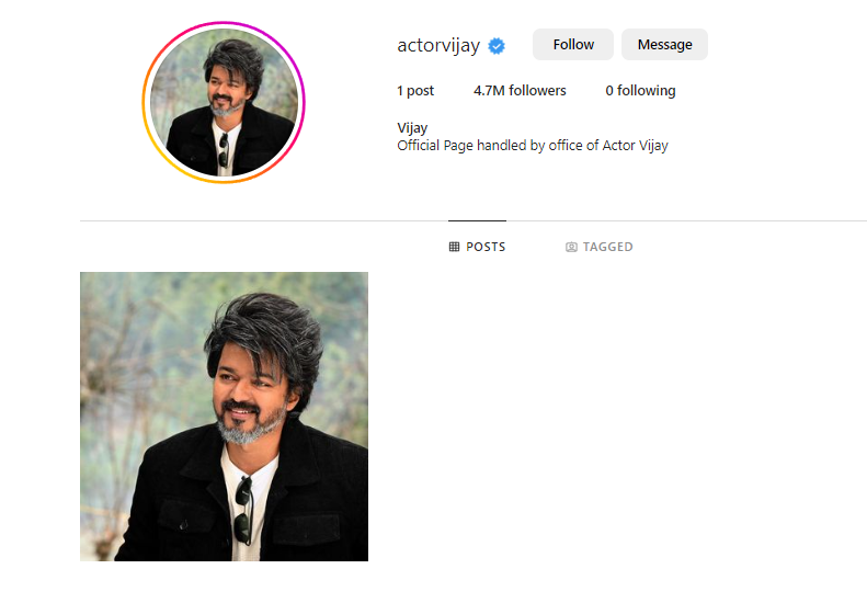 இன்ஸ்டா கணக்கு தொடங்கிய 24 மணி 4.7 M followers