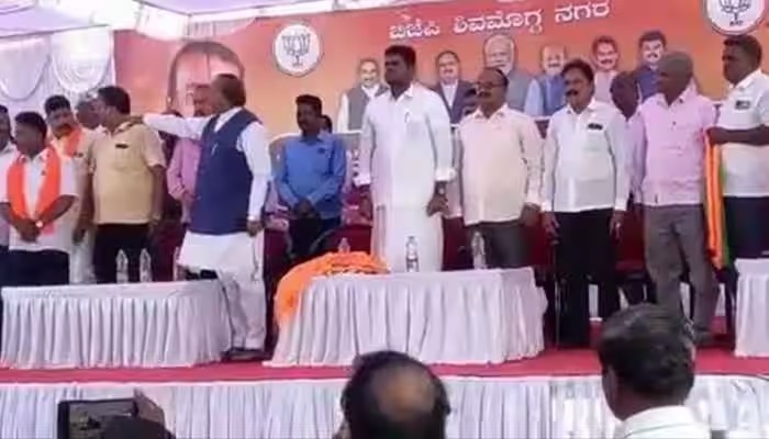 தமிழ்த்தாய் வாழ்த்தை பாதியில் நிறுத்திய பாஜகவின் ஈஸ்வரப்பா