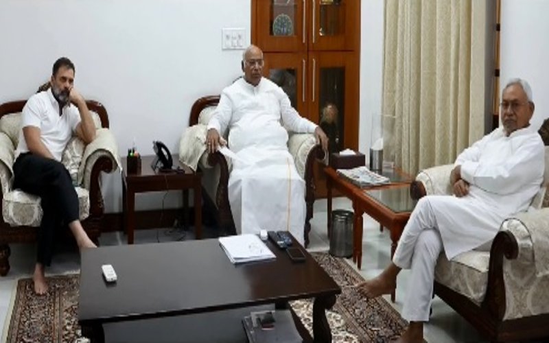 ராகுல் காந்தி உடன் முதலமைச்சர் நிதிஷ்குமார் சந்திப்பு!