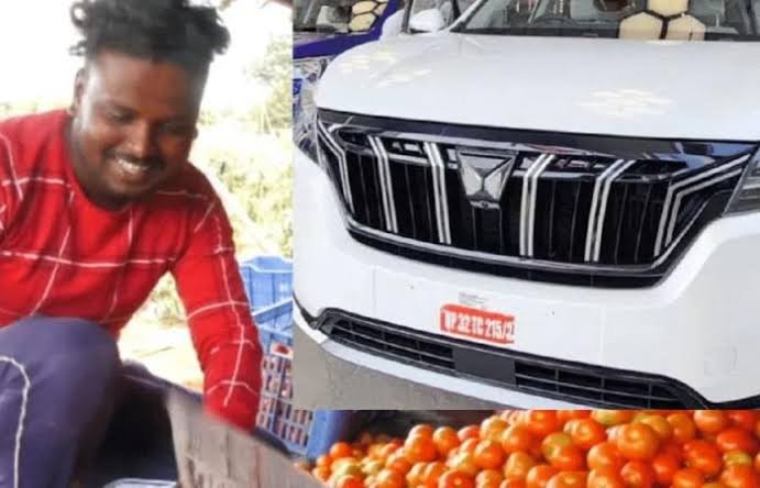 தக்காளி விற்று சொகுசு கார் வாங்கிய விவசாயி
