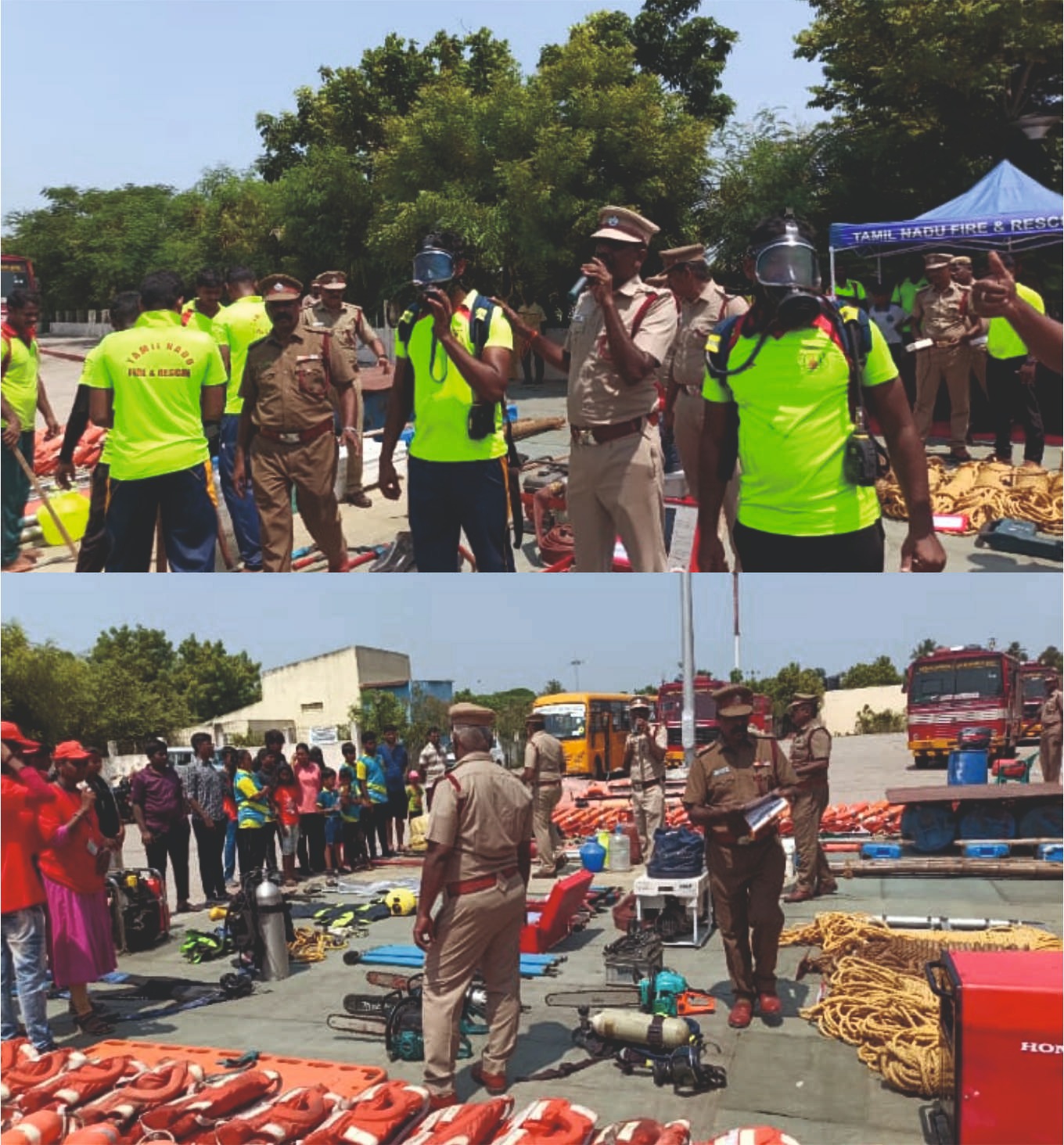 தமிழ்நாடு மாநில பேரிடர் மேலாண்மை துறை, தேசிய மேலாண்மை துறை சார்பாக பாதுகாப்பு ஒத்திகை