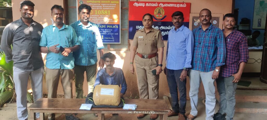 அம்பத்தூர் காவல் ஆய்வாளர் அதிரடி சோதனை – 7 கிலோ கஞ்சா பறிமுதல்