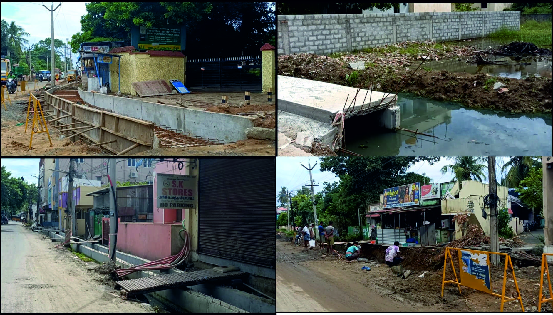 ஆமை வேகத்தில் நடைபெறும் மழைநீர் கால்வாய் கட்டுமான பணி – ஆவடி மக்கள் அவதி 