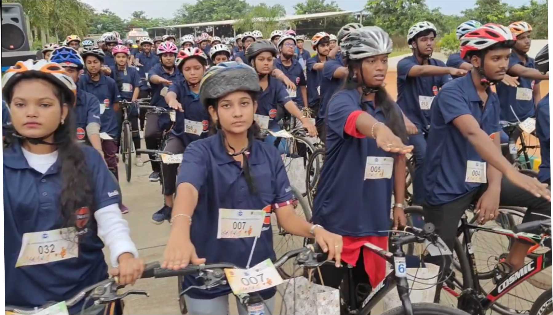 லஞ்ச ஒழிப்பு வாரம் – கல்லூரி மாணவர்கள் சைக்கிள் பேரணி