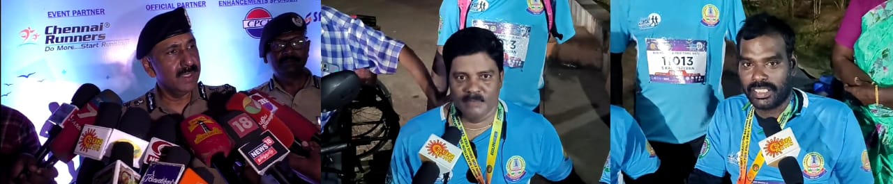 போதையில்லா தமிழகம் விழிப்புணர்வு - சென்னையில் 2-வது இரவு மாரத்தான்