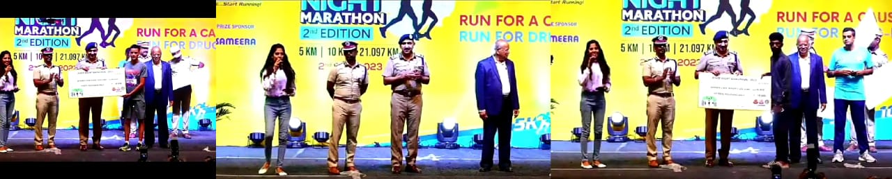 போதையில்லா தமிழகம் விழிப்புணர்வு - சென்னையில் 2-வது இரவு மாரத்தான்