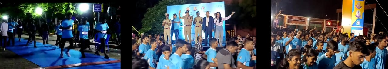 போதையில்லா தமிழகம் விழிப்புணர்வு - சென்னையில் 2-வது இரவு மாரத்தான்