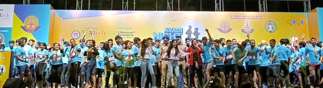 போதையில்லா தமிழகம் விழிப்புணர்வு - சென்னையில் 2-வது இரவு மாரத்தான்