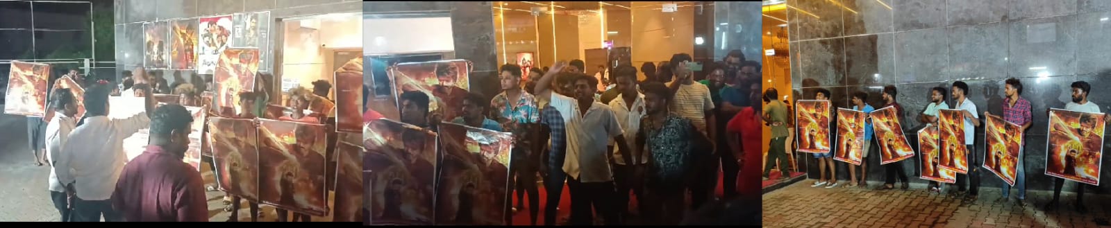 லியோ திரைப்பட டிக்கெட் கிடைக்காததால் திரையரங்கை முற்றுகையிட்ட விஜய் ரசிகர்கள்