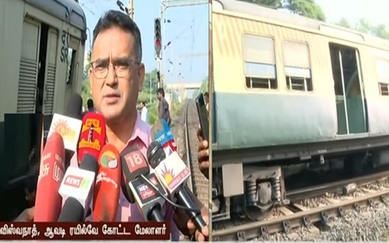 "ஒரு புறநகர் ரயில் வழித்தடம் மட்டுமே முடங்கியுள்ளது"- ஆவடி ரயில்வே கோட்ட மேலாளர் பேட்டி!