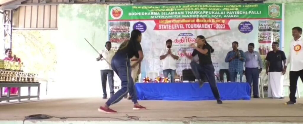 ஆவடியில் நடைபெற்ற மாநில அளவிலான சிலம்ப போட்டி