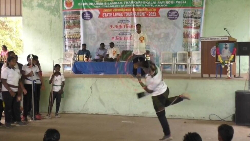 ஒற்றை சிலம்பம், இரட்டை சிலம்பம், சுருள் கம்பி,வால் வீச்சு, மான் கொம்பு சுத்துதல் மற்றும் சிறப்பு ஆயுதங்கள்