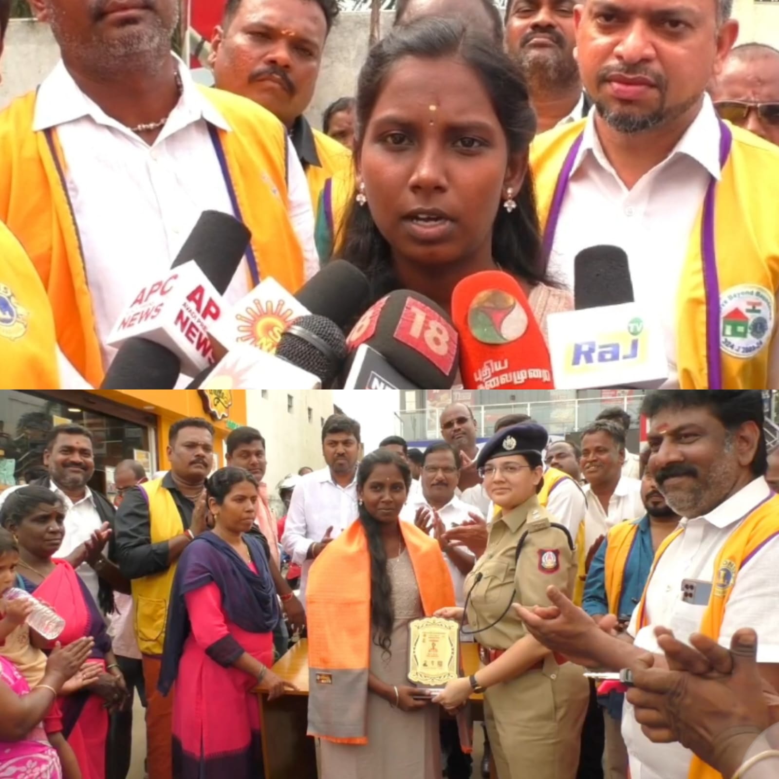 வெற்றி பெற்ற மாணவி அஜிஷா