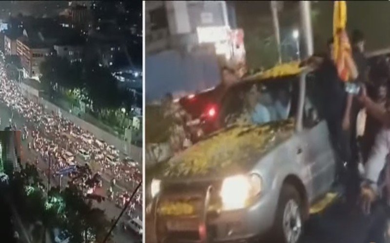 சந்திரபாபு நாயுடுவுக்கு தொண்டர்கள் அளித்த வரவேற்பால் கடும் போக்குவரத்து நெரிசல்!