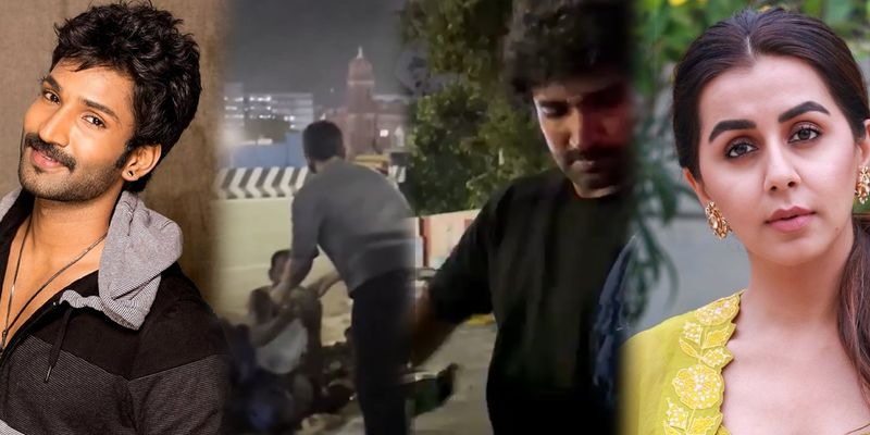 மழை வெள்ளத்தால் பாதிக்கப்பட்டவர்களுக்கு உணவு வழங்கிய ஆதி - நிக்கி தம்பதி