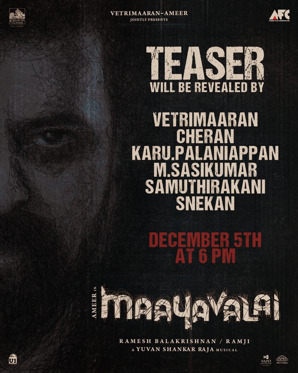 அமீர் நடிப்பில் உருவாகும் மாயவலை .... டீசர் குறித்த அறிவிப்பு!