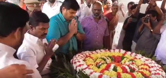 உடல் உறுப்புகள் தானம் செய்யப்பட்ட மூதாட்டியின் உடலுக்கு அரசு மரியாதை 