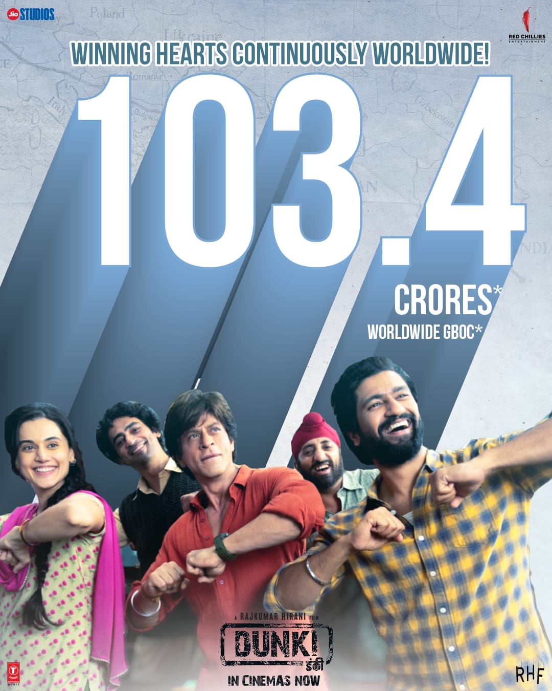 சத்தம் இல்லாமல் சம்பவம் செய்யும் ஷாருக்கான்... 'டங்கி' வசூல் விபரம்!