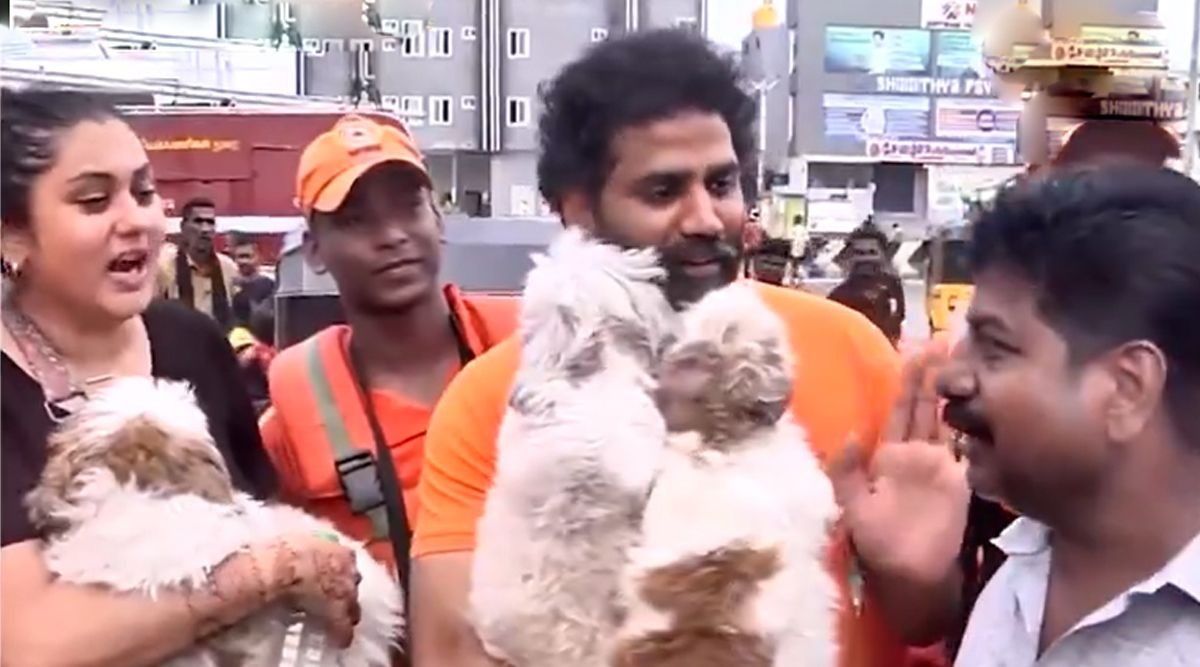 வெள்ளத்தில் சிக்கிய நடிகை நமீதா.... இரட்டைக் குழந்தைகளுடன் பத்திரமாக மீட்பு!