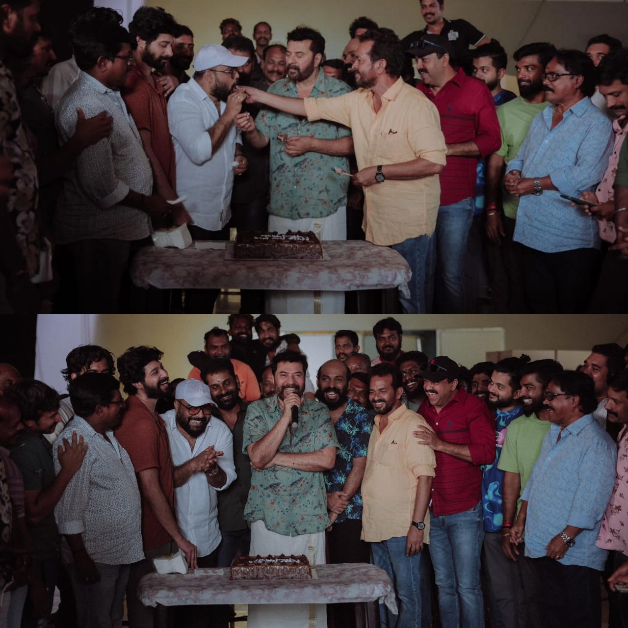 புத்தாண்டை 'டர்போ' படக்குழுவுடன் கேக் வெட்டி கொண்டாடிய மம்மூட்டி!