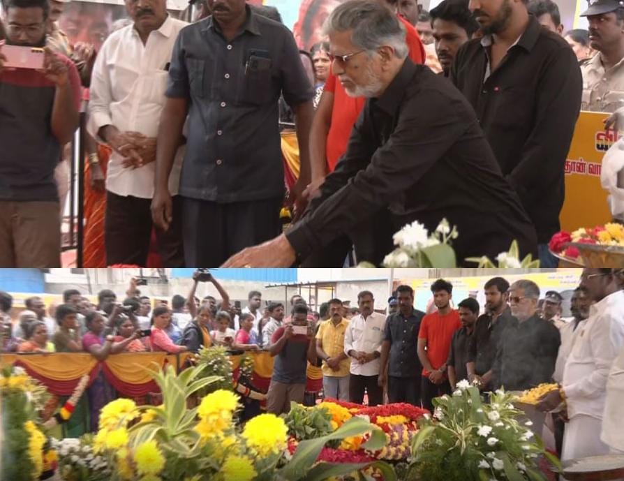 கேப்டன் விஜயகாந்தின் நினைவிடத்தில் அஞ்சலி செலுத்திய திரை பிரபலங்கள்!