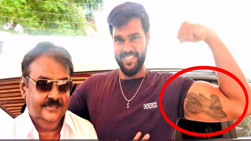 'அப்பா என்றும் என்னுடன் இருப்பார்'....விஜயகாந்த் மகன் சண்முக பாண்டியனின் வைரலாகும் டாட்டூ!