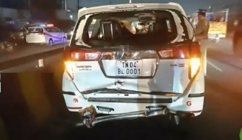 சென்னை மேயர் பிரியாவின் கார் விபத்தில் சிக்கியது!