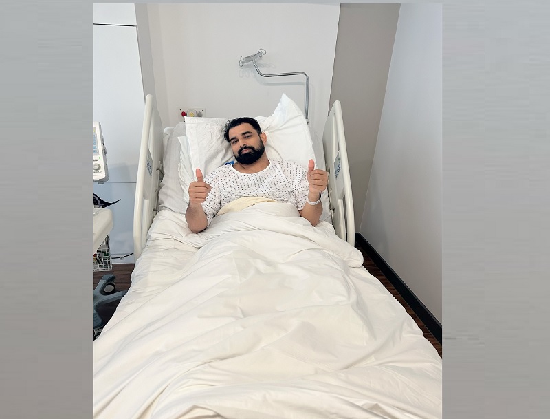 இந்திய கிரிக்கெட் வீரர் முகமது ஷமிக்கு கணுக்கால் அறுவைச் சிகிச்சை நிறைவு!