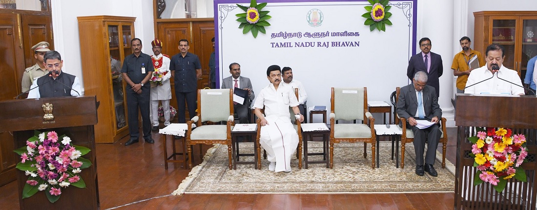 மீண்டும் அமைச்சராகப் பதவியேற்றுக் கொண்ட பொன்முடி!