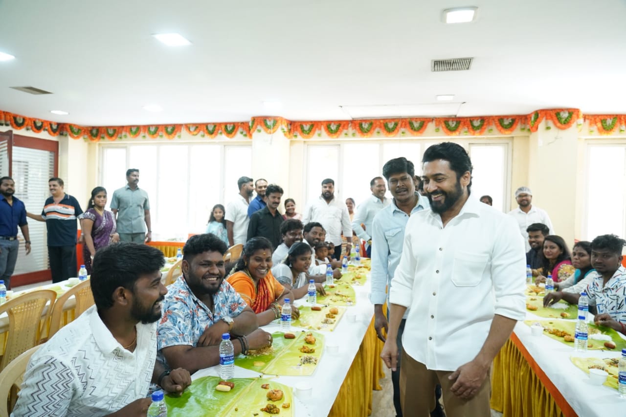 ரசிகர்களை அழைத்து விருந்து வைத்த நடிகர் சூர்யா.... ஏன் தெரியுமா?