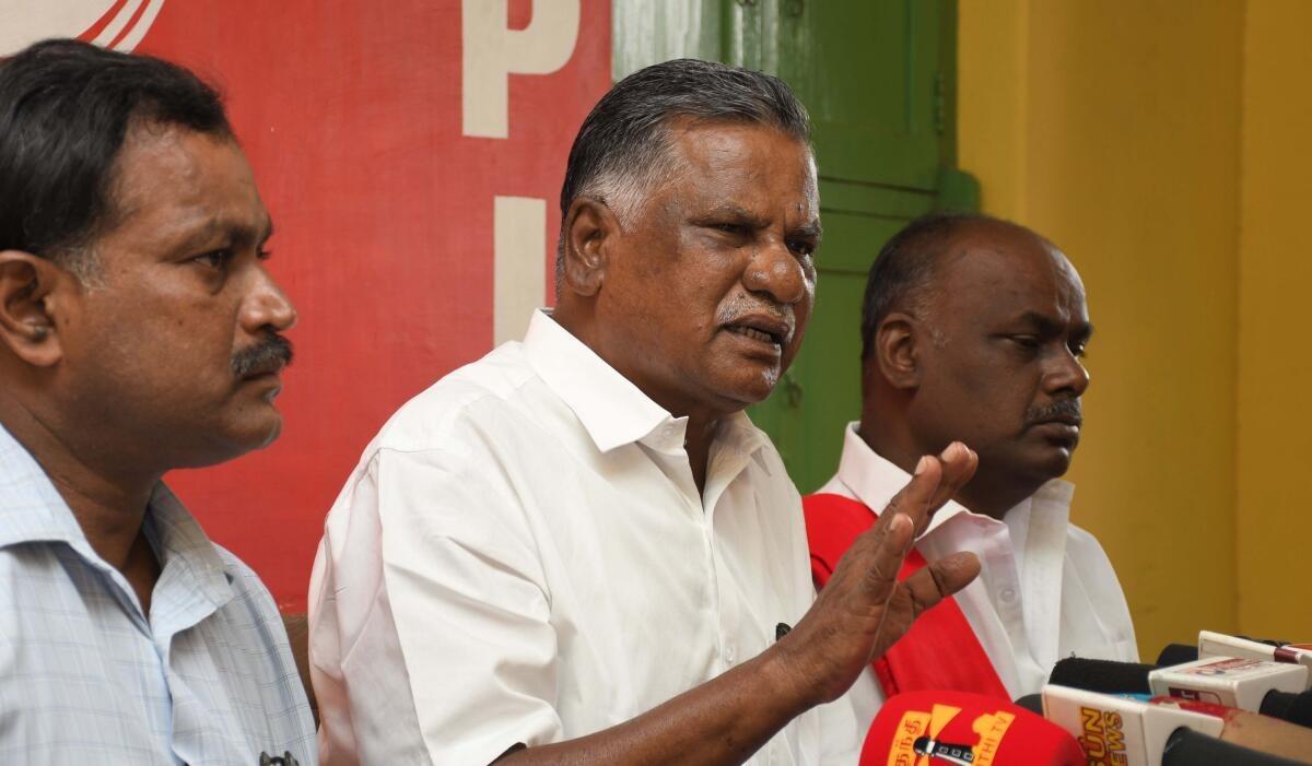 "வாக்கு எண்ணிக்கைக்கு பின் மாற்றம் வரும்"- முத்தரசன் பேட்டி!