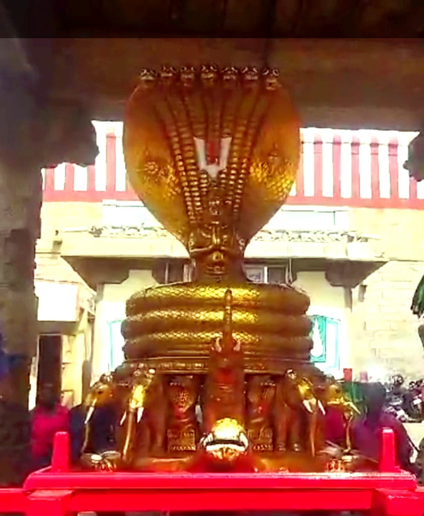 தங்க குதிரை வாகனம், கருட வாகனம், சேச வாகனம்