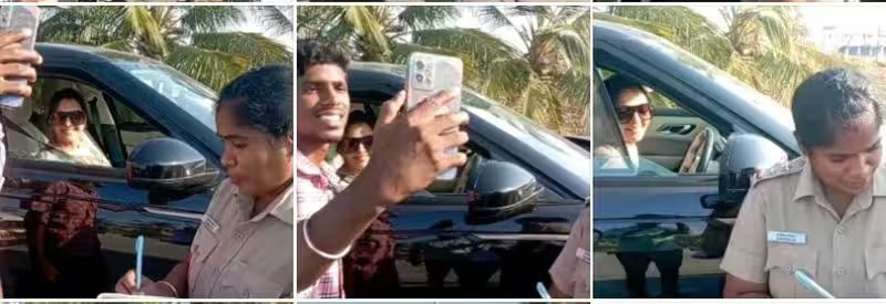 ரஜினி பட நடிகையின் காரில் தேர்தல் பறக்கும் படையினர் சோதனை!