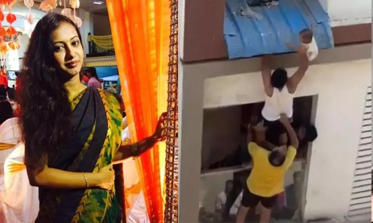 பால்கனியில் இருந்து விழுந்து மீட்கப்பட்ட குழந்தையின் தாய் தற்கொலை