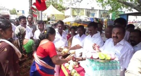 திருமுல்லைவாயலில் நீர் மோர் பந்தல் திறந்து வைத்தார் சட்ட மன்ற உறுப்பினர் ஆவடி சா.மு.நாசர்