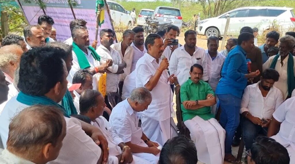 CPCL எண்ணெய் ஆலைக்கு எதிராக உண்ணாவிரத போராட்டம் 