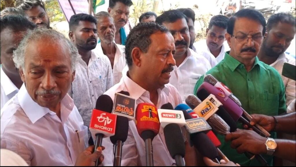 CPCL எண்ணெய் ஆலைக்கு எதிராக உண்ணாவிரத போராட்டம் 