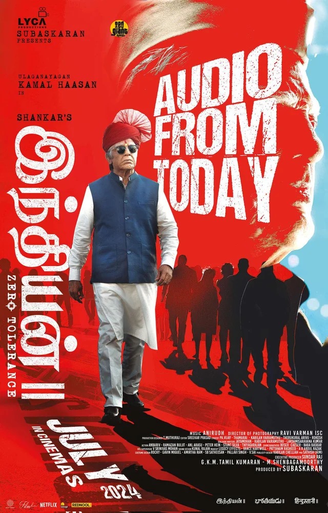 அனிருத் இசையில் மிரட்டும் 'இந்தியன் 2' பாடல்கள்.....இணையத்தில் வைரல்!