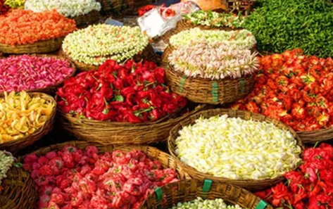 பூக்கள் விலை உயர்வு , விவசாயிகள் மகிழ்ச்சி 