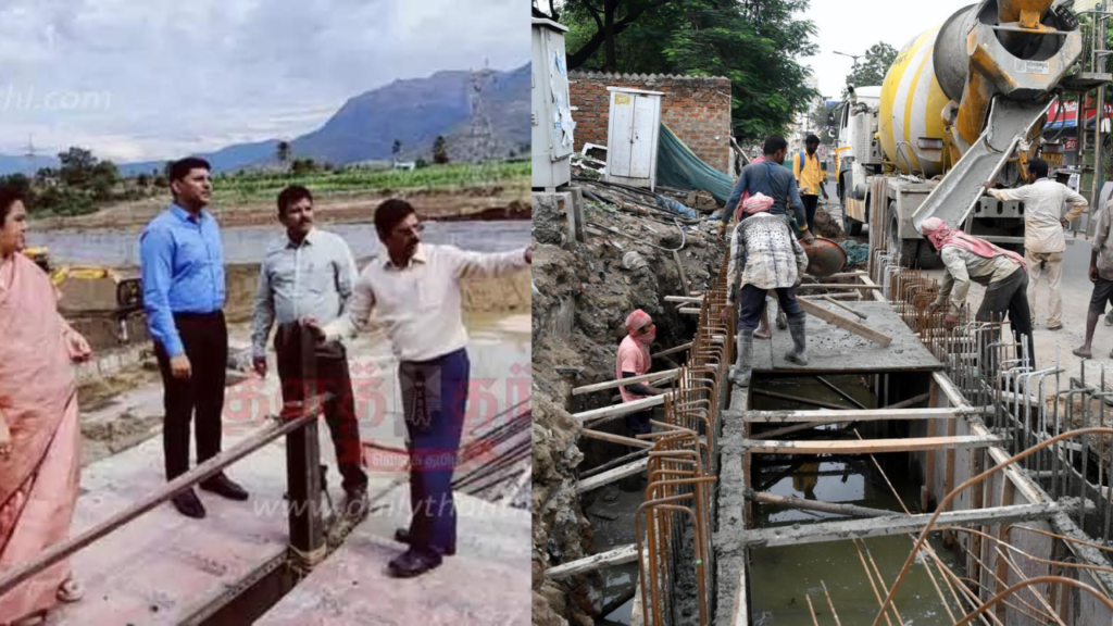 தண்டையார்பேட்டை- மழை நீர் வழித்தடம், பூங்கா அமைக்க ஆய்வு