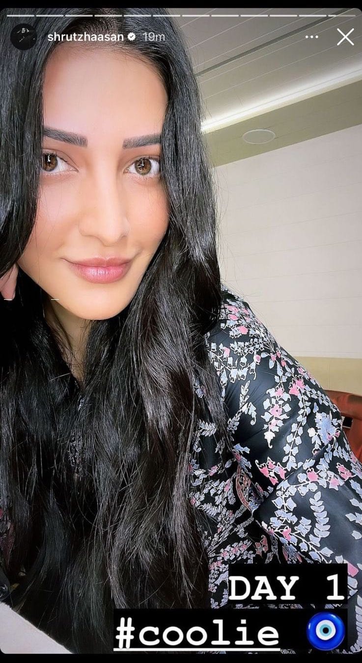 ஸ்ருதிஹாசனை தொடர்ந்து 'கூலி' படத்தில் இணையும் மற்றுமொரு நடிகை!