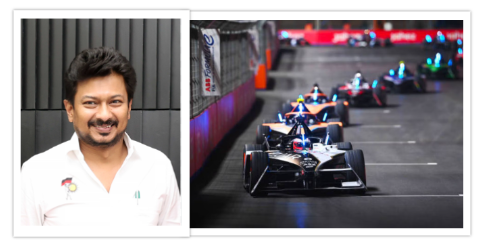 சென்னையில் ஃபார்முலா 4 கார்பந்தயம் - காட்சிப்படுத்தப்பட்டுள்ள கார்கள் முன்பு செல்பி எடுத்து மகிழும் பொது மக்கள்
