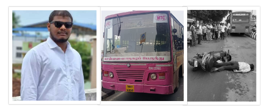 சென்னை: அரசு பேருந்து விபத்து - வாலிபர் பலி