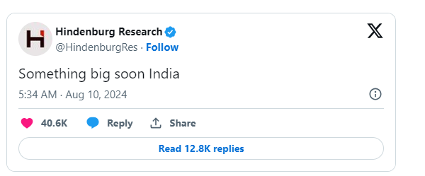 "Something big soon India" இந்தியாவில் நடக்க உள்ள பெரிய சம்பவம்?: ஹிண்டன்பர்க் பதிவால் பரபரப்பு