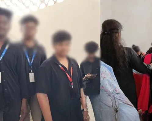 கோவை : ஆர்.என்.ரவி நிகழ்ச்சியில் கருப்பு உடை அணிந்து வந்த மாணவர்களுக்கு அனுமதி மறுப்பு 