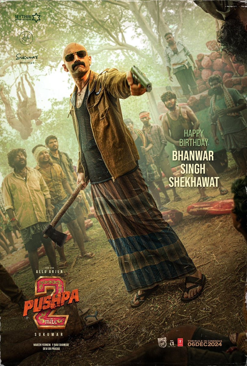 பகத் பாசில் பிறந்தநாளை முன்னிட்டு 'புஷ்பா 2' பட ஸ்பெஷல் போஸ்டர் வெளியீடு!