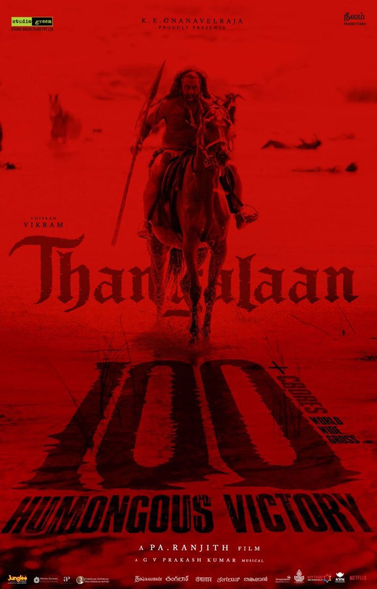 100 கோடி வசூலைக் கடந்த 'தங்கலான்'..... கேக் வெட்டி கொண்டாடிய படக்குழு!